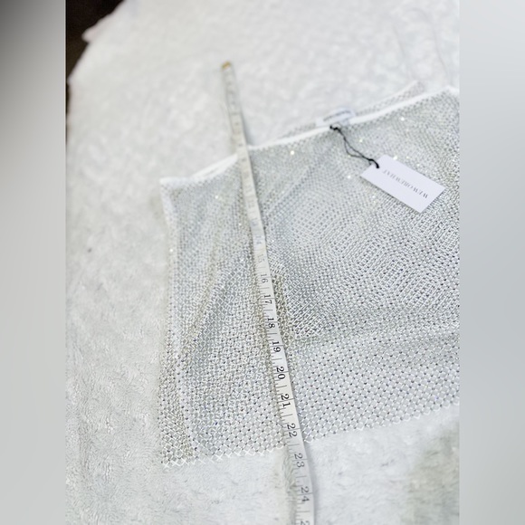 NWT- WeWoreWhat x Revolve Crystal Mesh Cami Top - Picture 8 of 10